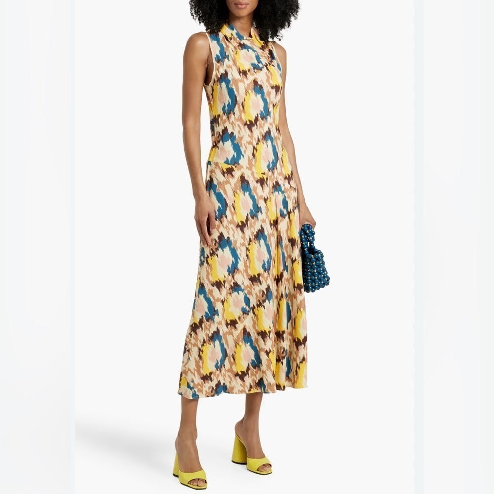 ULLA JOHNSON Kalena printed crepe midi dress